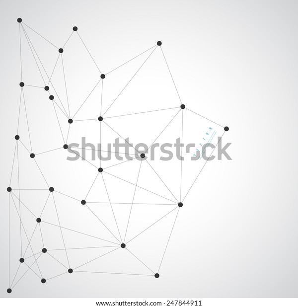 Vector Network Background Abstract Polygon Triangle Stock Vector ...