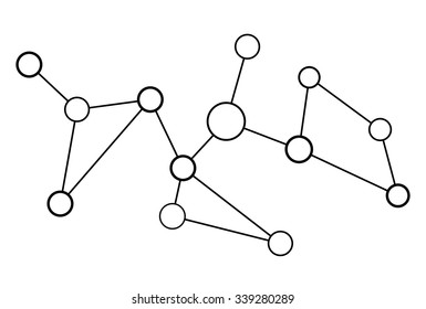 Vector network circle abstract on white background.