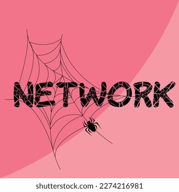 vector network design in pink backgound