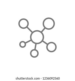 Vector network, hub connection line icon. Symbol and sign illustration design. Isolated on white background