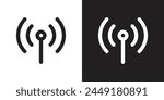Vector Network Icons Isolated Black And White