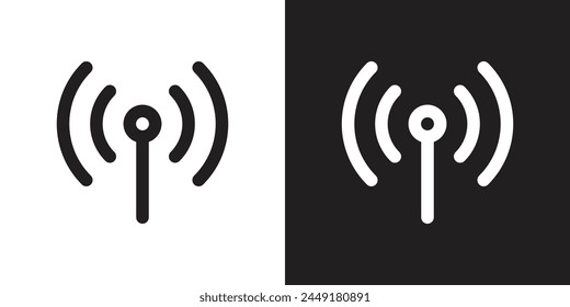 Vector Network Icons Isolated Black And White