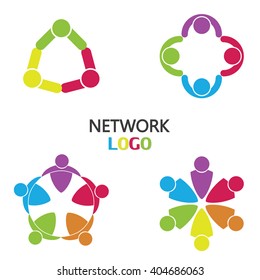 Vector network logo design vector template set