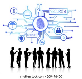 Vector Of Network Security System.