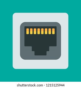 Vector network socket icon