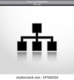 Vector network web flat icon in circle
