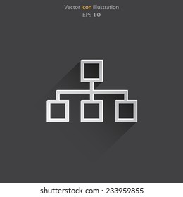 Vector network web flat icon. Eps 10 illustration.