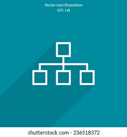 Vector network web flat icon. Eps 10 illustration.