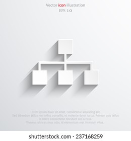 Vector network web flat icon. Eps 10 illustration.