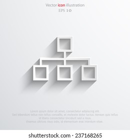 Vector network web flat icon. Eps 10 illustration.