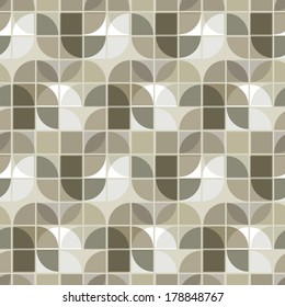 Vector neutral illusory geometric background, ornament abstract seamless pattern.