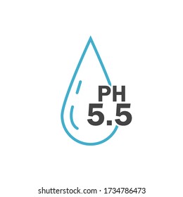 Vector neutrale PH Bilanz auf weißem isoliertem Hintergrund.