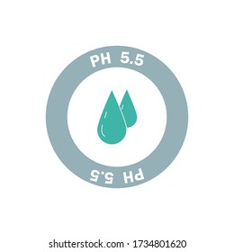 Vector neutrale PH Bilanz auf weißem isoliertem Hintergrund.