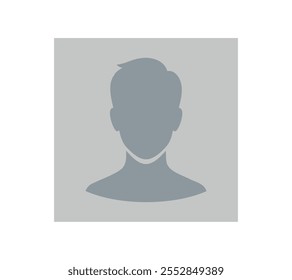 Silhueta neutra de vetor, avatar de espaço reservado