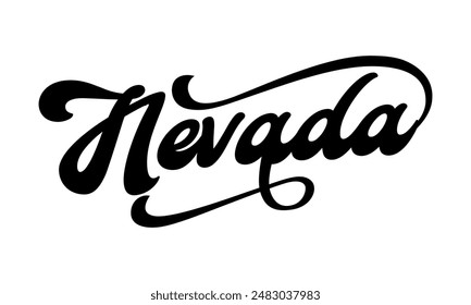 Vector Nevada text typography design for tshirt hoodie baseball cap jacket and other uses vector