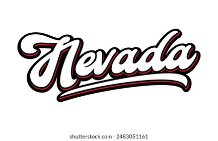 Vector Nevada text typography design for tshirt hoodie baseball cap jacket and other uses vector