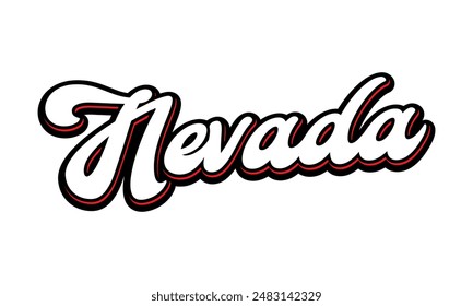 Vector Nevada text typography design for tshirt hoodie baseball cap jacket and other uses vector