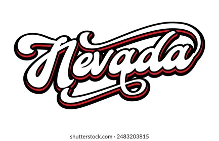 Vector Nevada text typography design for tshirt hoodie baseball cap jacket and other uses vector