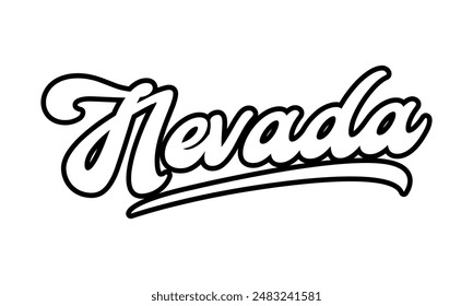 Vector Nevada text typography design for tshirt hoodie baseball cap jacket and other uses vector