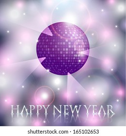 Vector New YearÂ´s background with Disco ball