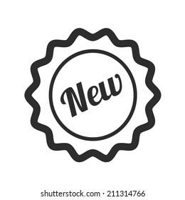 Vector New Badge Black Icon