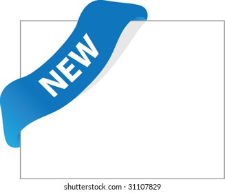 vector "new" blue sign