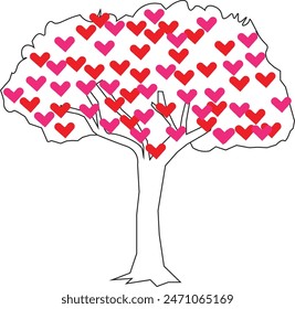 Vector nuevo color diseño de árbol completo
