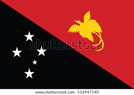Vector New Guinea flag, New Guinea flag illustration, New Guinea flag picture, New Guinea flag image