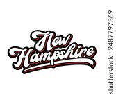 Vector New Hampshire text typography design for tshirt hoodie baseball cap jacket and other uses vector	
