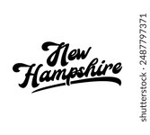 Vector New Hampshire text typography design for tshirt hoodie baseball cap jacket and other uses vector	
