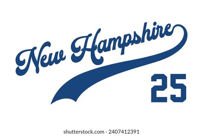 Vector New Hampshire text typography design for tshirt hoodie baseball cap jacket and other uses vector