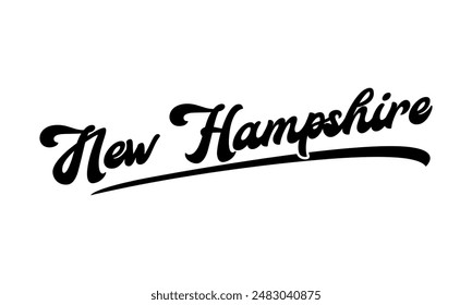 Vector New Hampshire text typography design for tshirt hoodie baseball cap jacket and other uses vector
