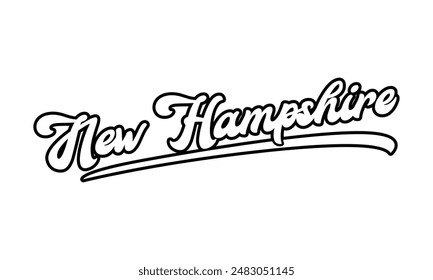 Vector New Hampshire text typography design for tshirt hoodie baseball cap jacket and other uses vector
