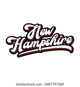 Vector New Hampshire text typography design for tshirt hoodie baseball cap jacket and other uses vector	
