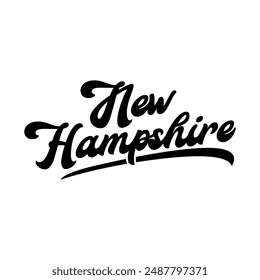 Vector New Hampshire text typography design for tshirt hoodie baseball cap jacket and other uses vector	
