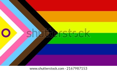 Vector new inclussive lgbtqi pride flag