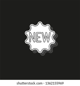 vector New label sticker - new badge or sticker, vector product retail illustration