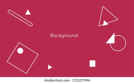 Vector new memphis style banner templates, white modern background with geometric shapes