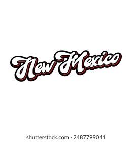 Vector New Mexico text typography design for tshirt hoodie baseball cap jacket and other uses vector