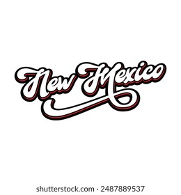 Vector New Mexico text typography design for tshirt hoodie baseball cap jacket and other uses vector