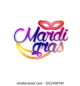 vector new orleans mardi gras vector with background carnival mask and text. vector mardi gras party or fat tuesday poster design template with space for text.
