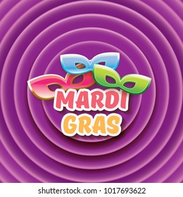 vector new orleans mardi gras vector violet background with carnival mask and text. vector mardi gras party or fat tuesday purple poster design template with space for text