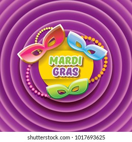 vector new orleans mardi gras vector violet background with carnival mask and text. vector mardi gras party or fat tuesday purple poster design template with space for text