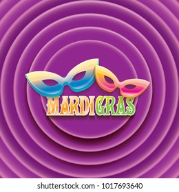 vector new orleans mardi gras vector violet background with carnival mask and text. vector mardi gras party or fat tuesday purple poster design template with space for text