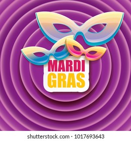 vector new orleans mardi gras vector violet background with carnival mask and text. vector mardi gras party or fat tuesday purple poster design template with space for text