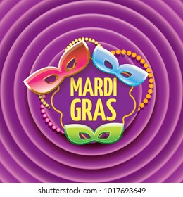 vector new orleans mardi gras vector violet background with carnival mask and text. vector mardi gras party or fat tuesday purple poster design template with space for text