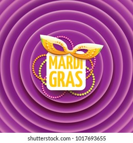 vector new orleans mardi gras vector violet background with carnival mask and text. vector mardi gras party or fat tuesday purple poster design template with space for text