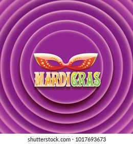 vector new orleans mardi gras vector violet background with carnival mask and text. vector mardi gras party or fat tuesday purple poster design template with space for text