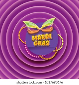 vector new orleans mardi gras vector violet background with carnival mask and text. vector mardi gras party or fat tuesday purple poster design template with space for text