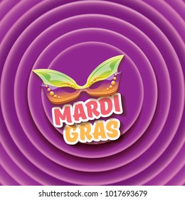 vector new orleans mardi gras vector violet background with carnival mask and text. vector mardi gras party or fat tuesday purple poster design template with space for text